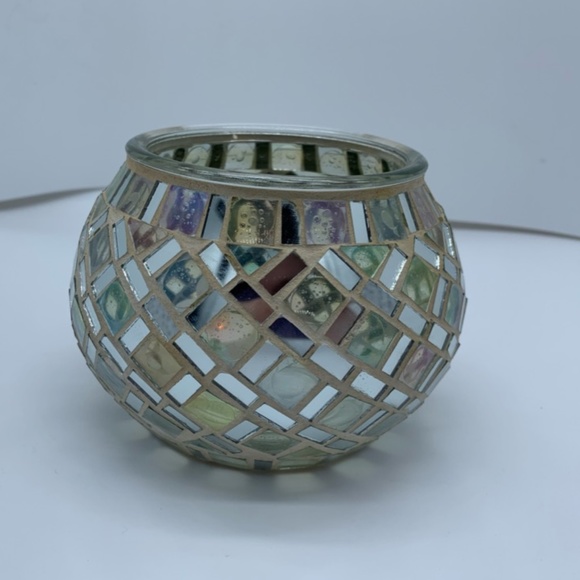 🟣 2 Available 🟣 Gorgeous Glass Mosaic Candle Holders! - Picture 3 of 4